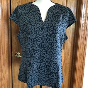 NWT Ann Taylor top with leather